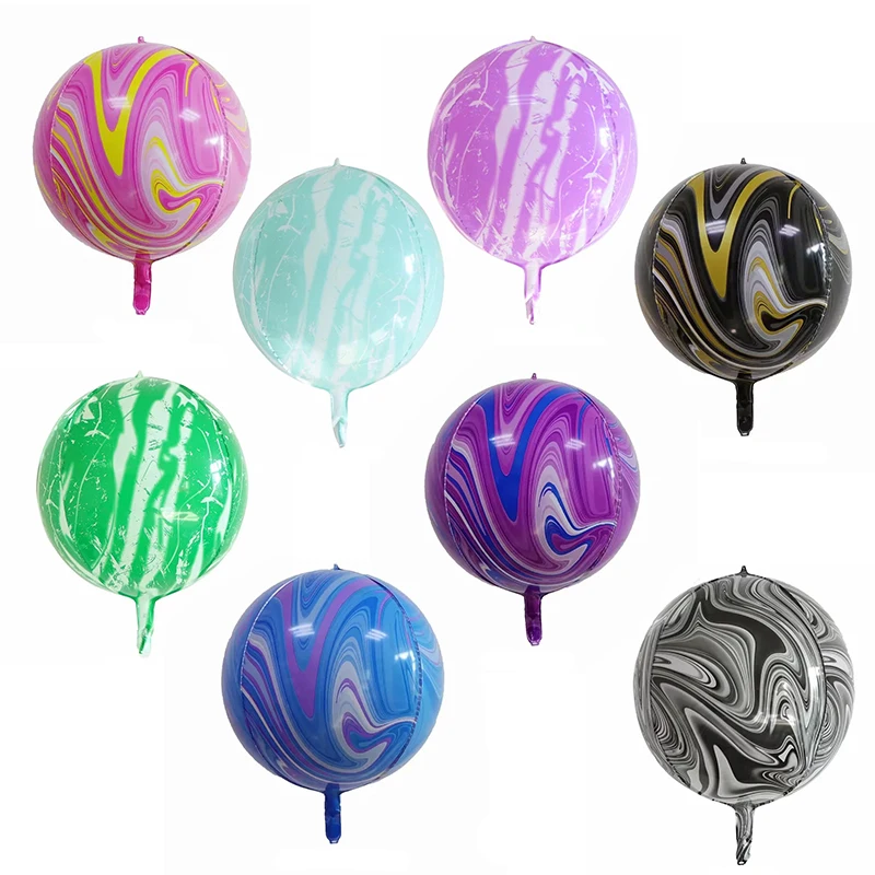 1 шт. 22 дюймов Цвет Фул 4D Фольга воздушные шары Агат Алюминий шар для отдыха и