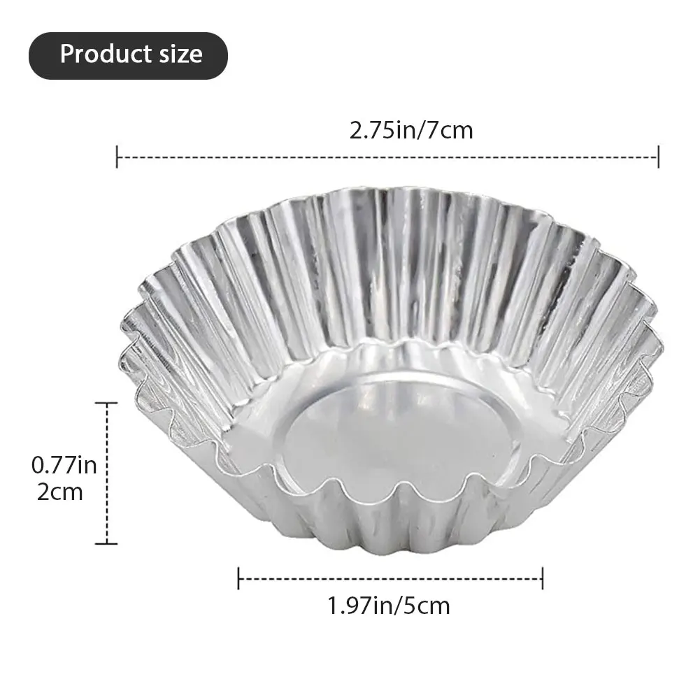 30 шт. формы для яичного пирога мини Алюминий Торт Формочки Для Маффинов банки