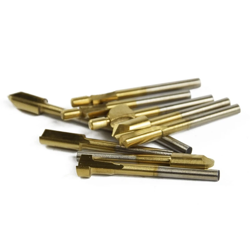 

10pcs HSS Router Bits Wood Cutter Milling 1/8" Shank Router for Rotary Tools DIY