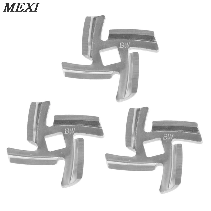 3 шт./компл. нож для мясорубки из нержавеющей стали 4 лезвия квадратное отверстие