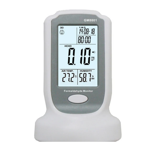 

GM8801 Digital Display LCD Formaldehyde Detector Meter HCHO Air Quality Testing Gas Analyzer Tester 0-3mg/m3