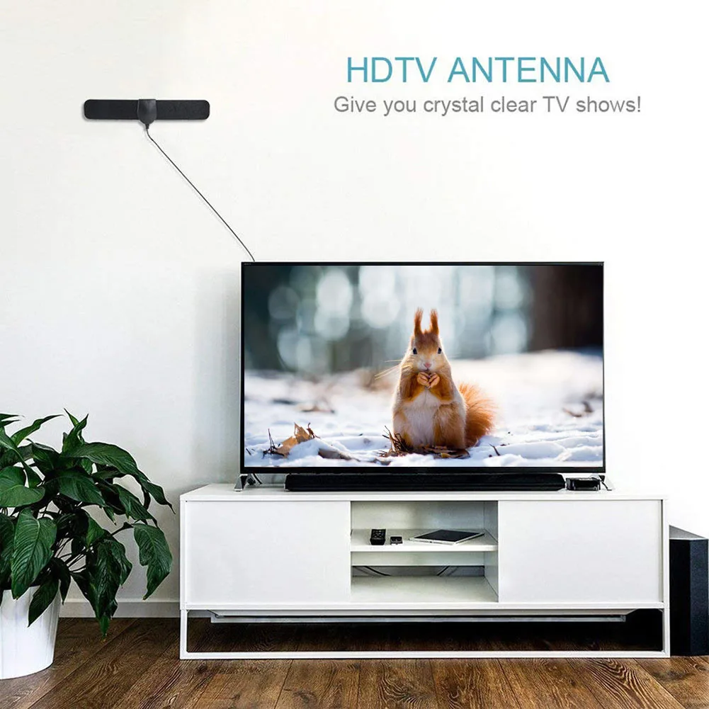 Комнатная антенна HD TV 150 Mile Range Digital 4K цифровая с поддержкой 1080p Tv Box для цифрового
