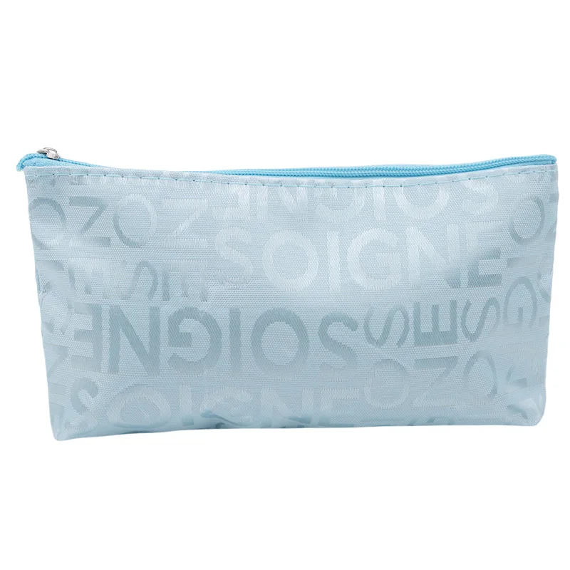 

Women Portable Cosmetic Bag Fashion Beauty Zipper Small Travel Make up Bag Words Makeup Case Pouch Toiletry Organizer Shower Bag