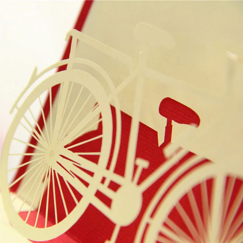 

Bicycle Travel 3D Up Card Happy Birthday Valentine Easter Anniversary Gift G5GB