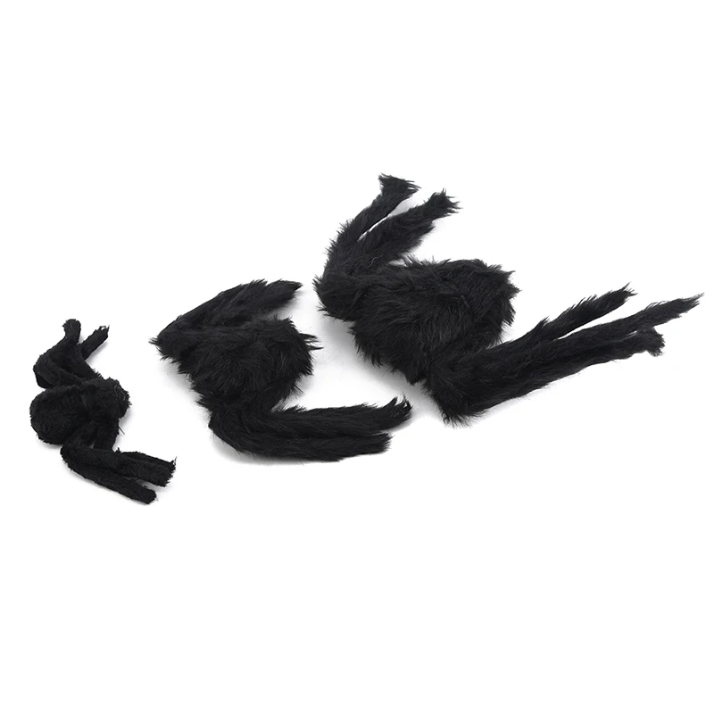 Супер большой плюшевый паук из проволоки и плюша черный разноцветный стиль