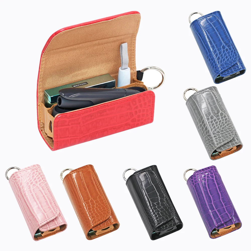 Крокодиловая сумка для Iqos 3 0 Duo 7 цветов чехол держатель двойная книжка кошелек
