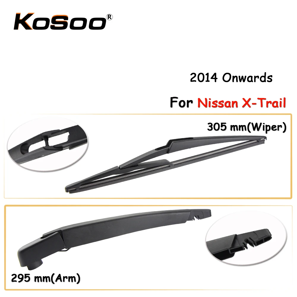 

KOSOO Auto Rear Car Wiper Blade For Nissan X-Trail,305mm 2014 Onwards Rear Window Windshield Wiper Blades Arm,Car Accessories