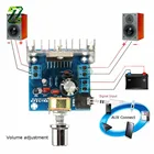 Плата усилителя мощности TDA7297, цифровой стерео аудио усилитель с регулятором громкости, стерео аудио для динамика, 12 В переменногопостоянного тока
