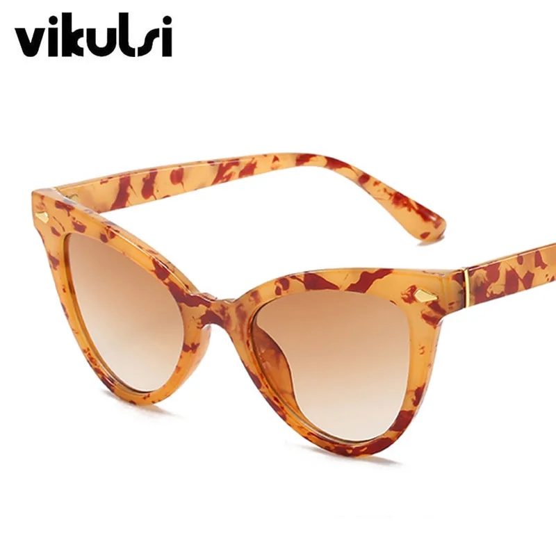 2020 новый бренд гвозди в стиле ретро кошачий глаз женские очки от солнца тренд