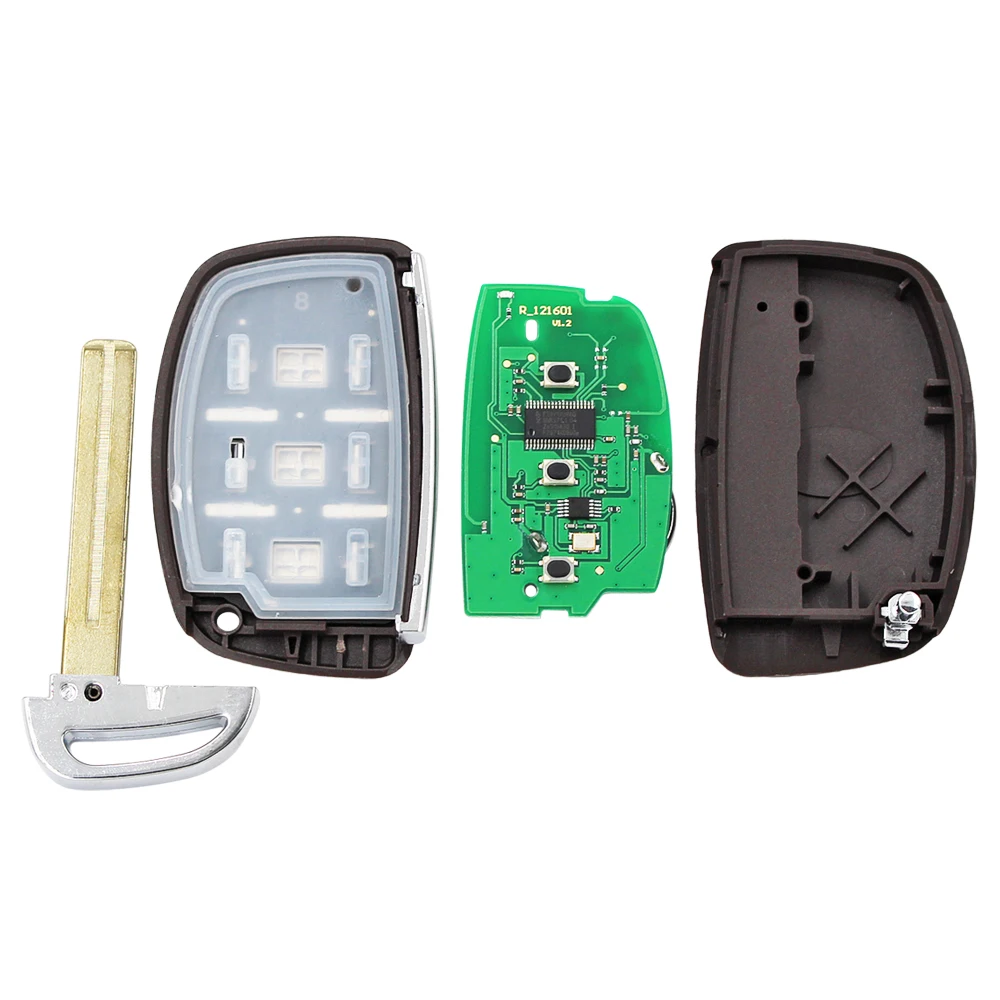 Бесключевой пульт с 3 кнопками FSK433,92МГц ID47 CHIP для Hyundai Tucson 2016 PN: 95440-D3000 с лезвием HY22.