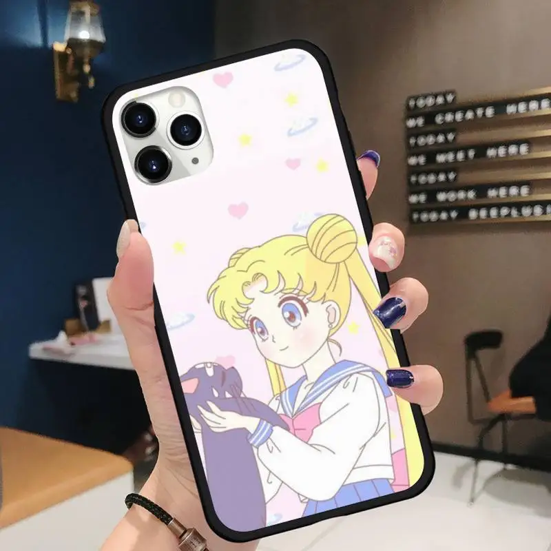 

Sailor Moon Ice cream Hot Cartoon Phone Case for iPhone 11 12 pro XS MAX 8 7 6 6S Plus X 5S SE 2020 XR Soft silicone