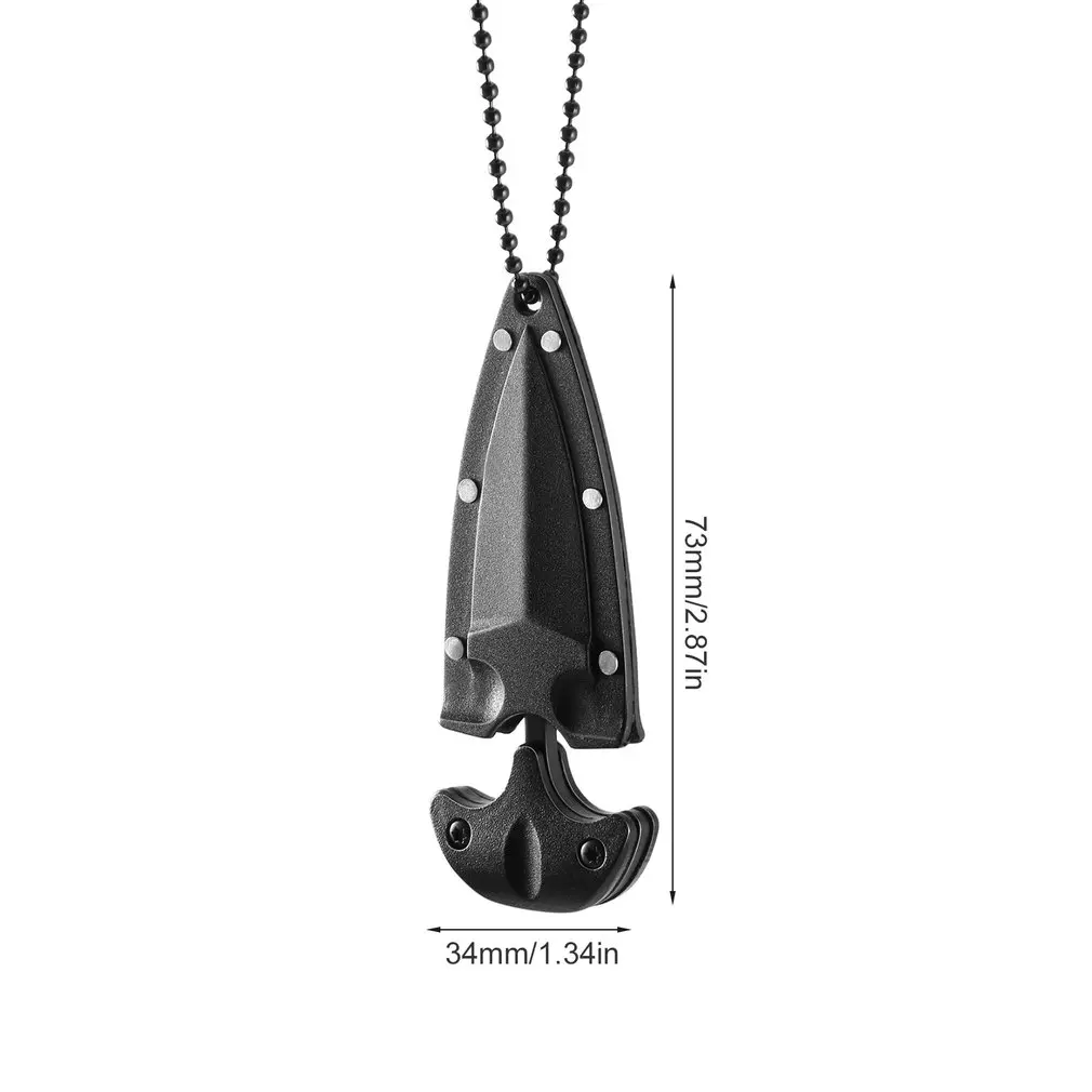 

Multifunctional Mini Hanging Necklace Stainless Steel Pocket Protable Outdoor Camping Knife Rescue Survival Tool Knives