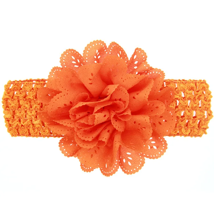 

Повязка на голову Nishine для новорожденных девочек, сетчатая, вязаная, Цветочная эластичная повязка на голову