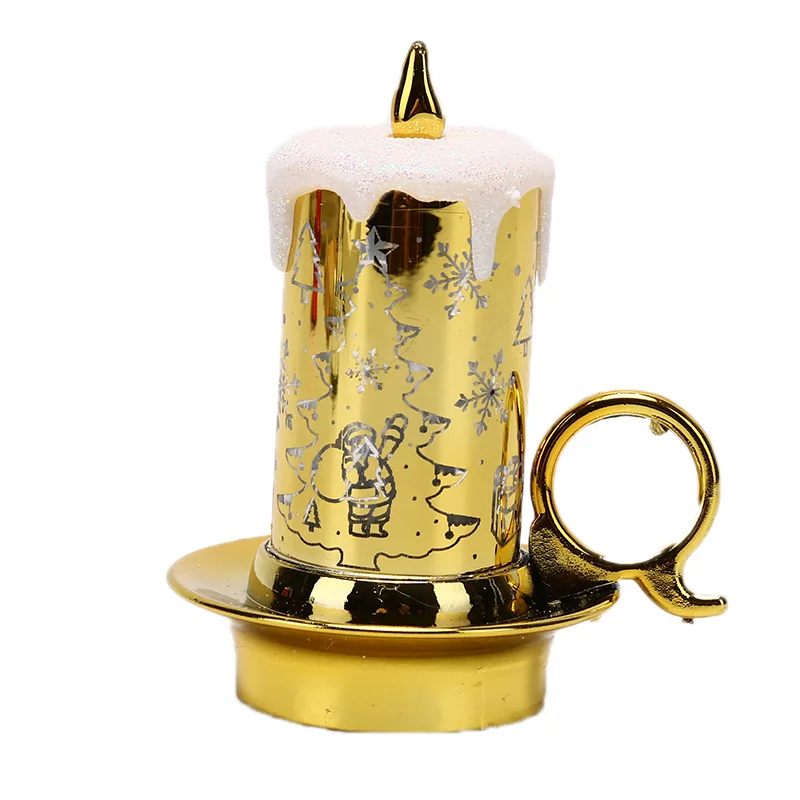 1 шт. беспламенная Мерцающая Светодиодная свеча разноцветная Рождественская