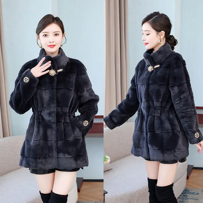 Women real mink coats female mink fur coat genuine long fur coat ladies winter clothes oversize 6xl 5xl 7xl natura fur coats