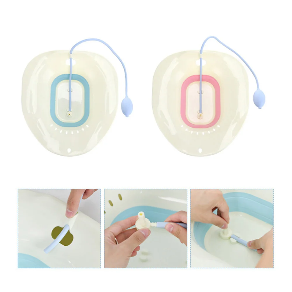 

2 Sets Hemorrhoid Postpartum Care Sitz Bath Portable Sitz Bath Compact Sitz Bath