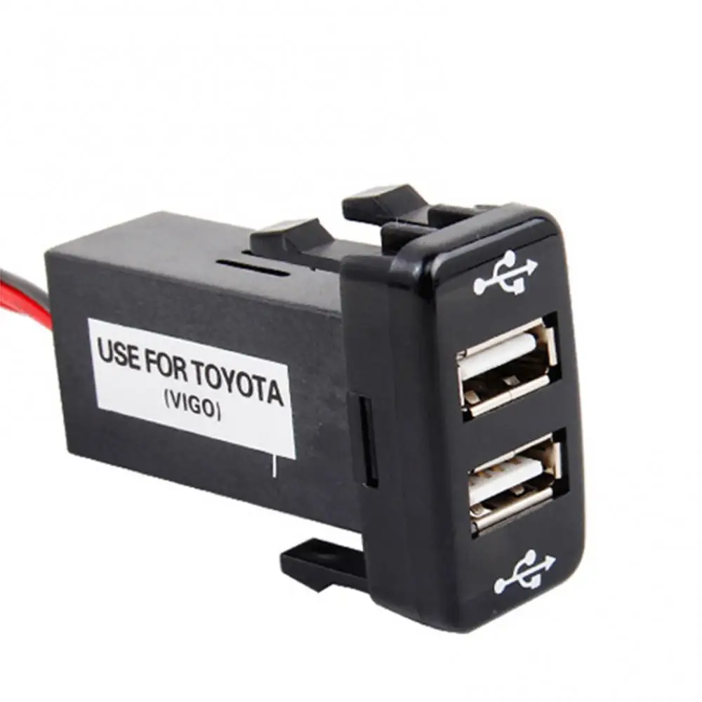 

40x20mm 4.2A Heat-Resistant Dual USB Interface Socket Charger for Toyota Vigo Automobiles Accessories