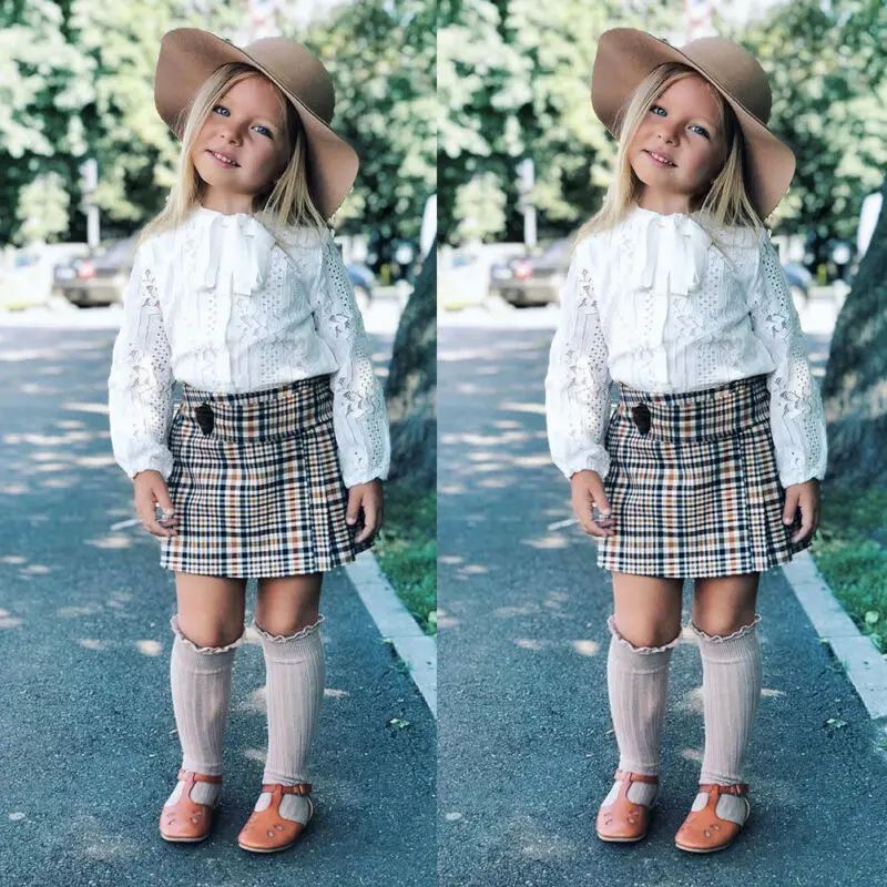 Футболка с длинным рукавом и юбка в Корейском стиле|Комплекты одежды| |