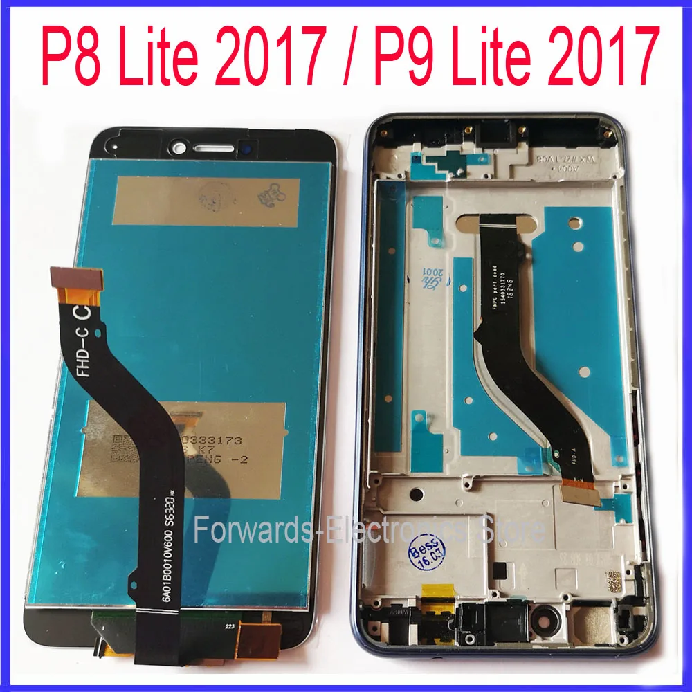 Для Huawei P9 lite 2017 ЖК экран p8 дисплей с сенсорным экраном рамкой в сборе|Экраны для