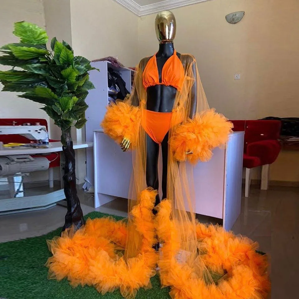 

2021 пикантные шикарные пушистые тюлевые халаты, изготовленное на заказ Тюлевое платье для беременных, платье для фотосессии, женское длинно...