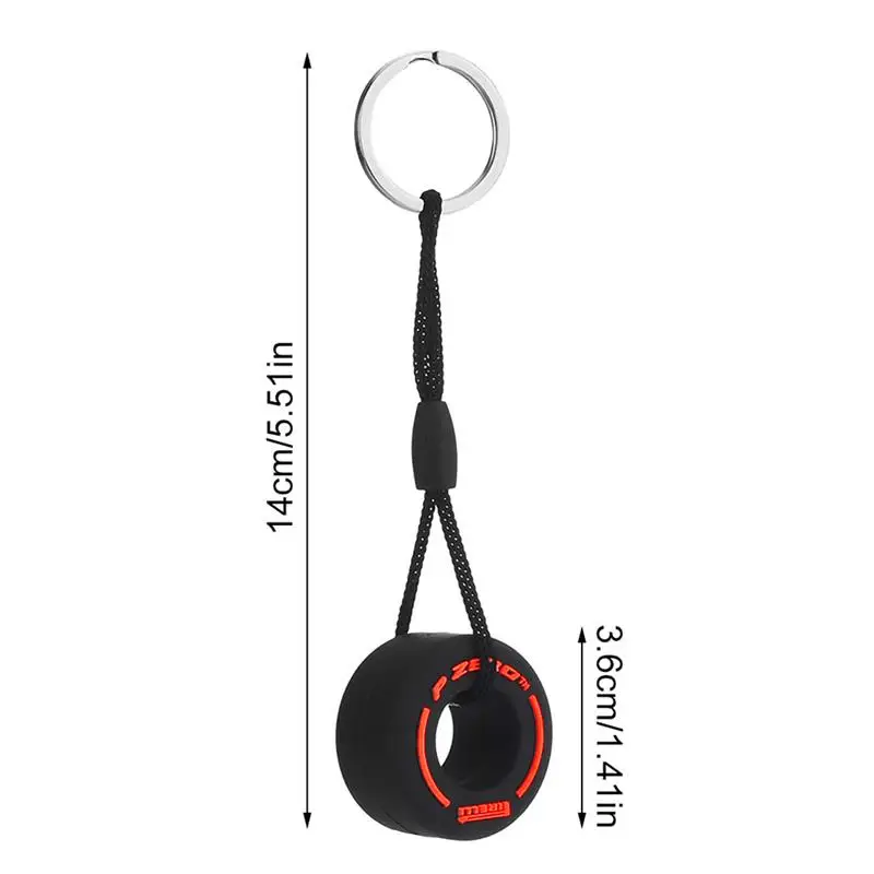 

Simulation Mini Car Tire Keychain Car Accessories Pendant Gift Friend Gift Bag Car Key Chain Ring