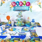 Украшения для дня рождения с покемоном, Детские Праздничные наклейки на день рождения, одноразовый Рождественский подарок