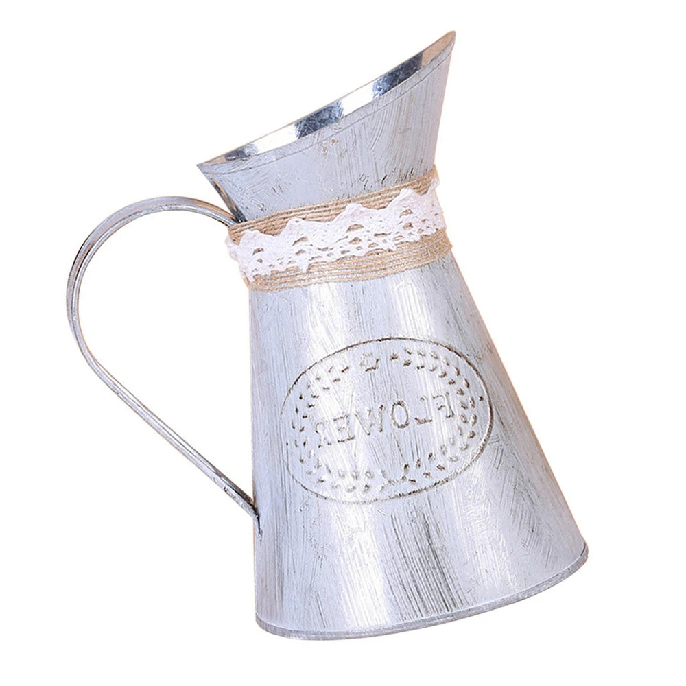 Винтажный железный лист деревенский цветочный кувшин ведро для балкона