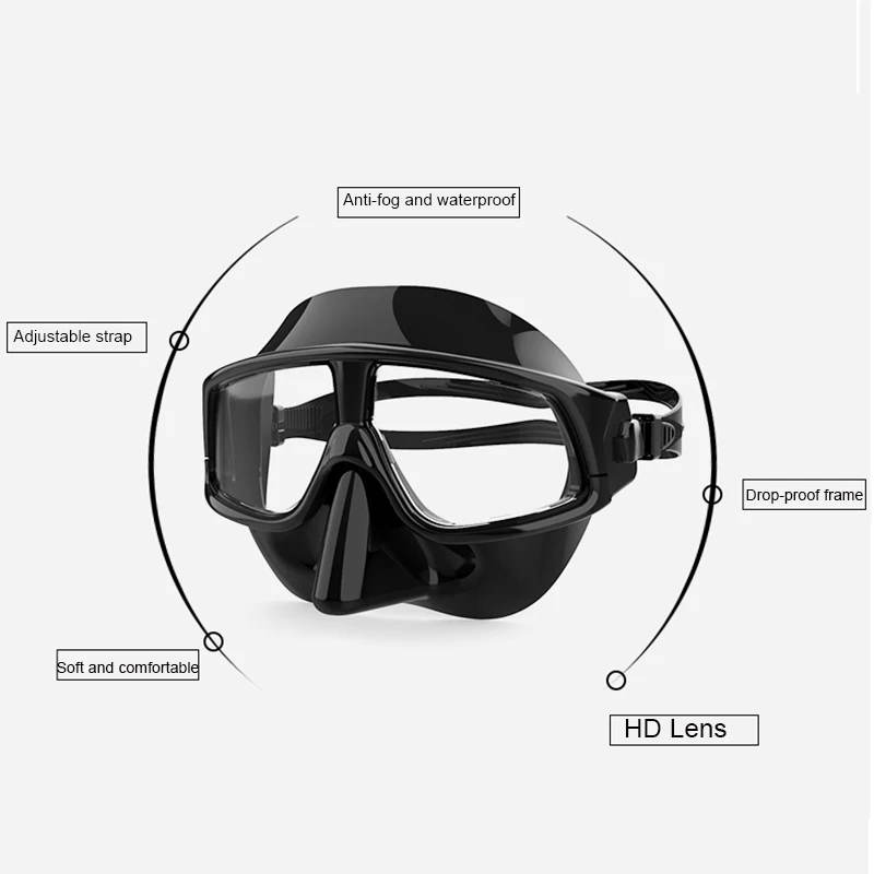 Whaleвзрослая маска для подводного плавания силиконовые очки ныряния подводное