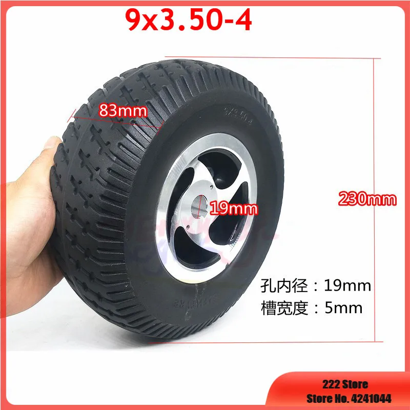 

High Quality 9 Inch Wheel 9x3.50-4 Tires Solid Tyre and Rim Combo for Gas Scooter Skateboard Pocket Bike Electric Tricycle