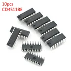 Преобразователь кода CD4511BE  HCF4511  HEF4511BCD, 10 шт.лот, семисегментный, DIP-16