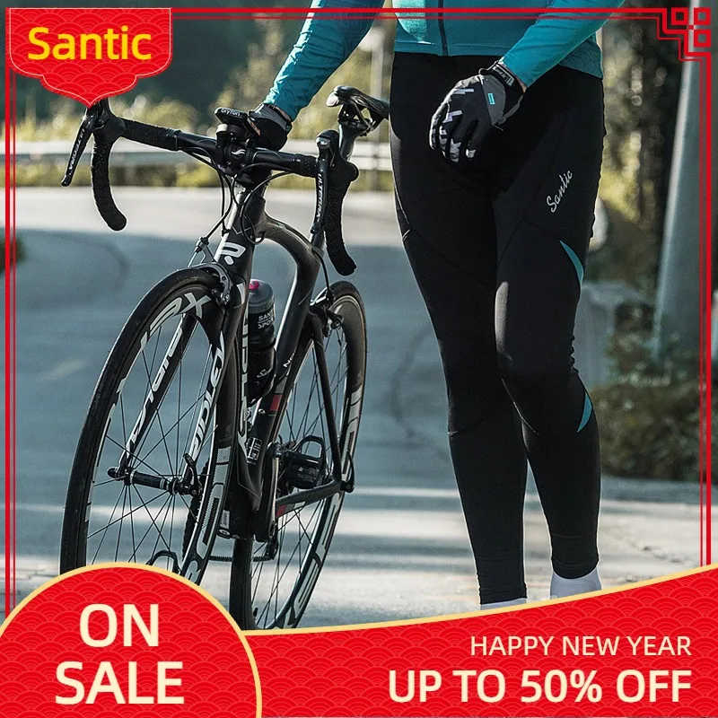 

Santic Men Cycling Pants Reflective MTB Bike Cycling Long Trousers Spring Autumn Quick Drying Breathable Asian Size