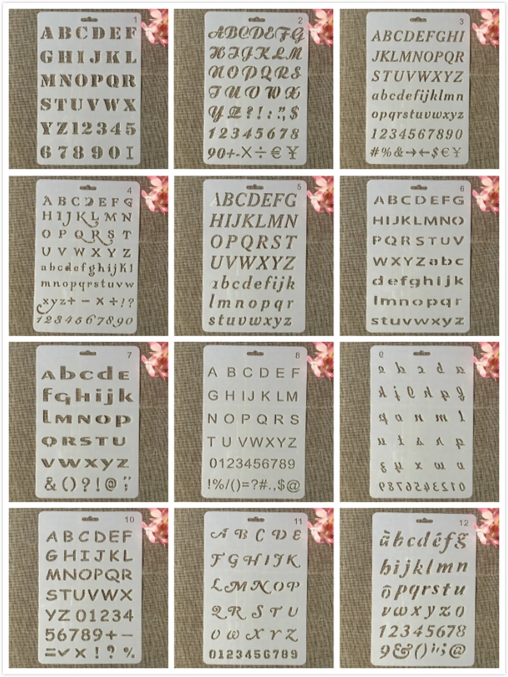 12 шт./компл. 26 см алфавитные буквы сделай сам слойные трафареты настенная