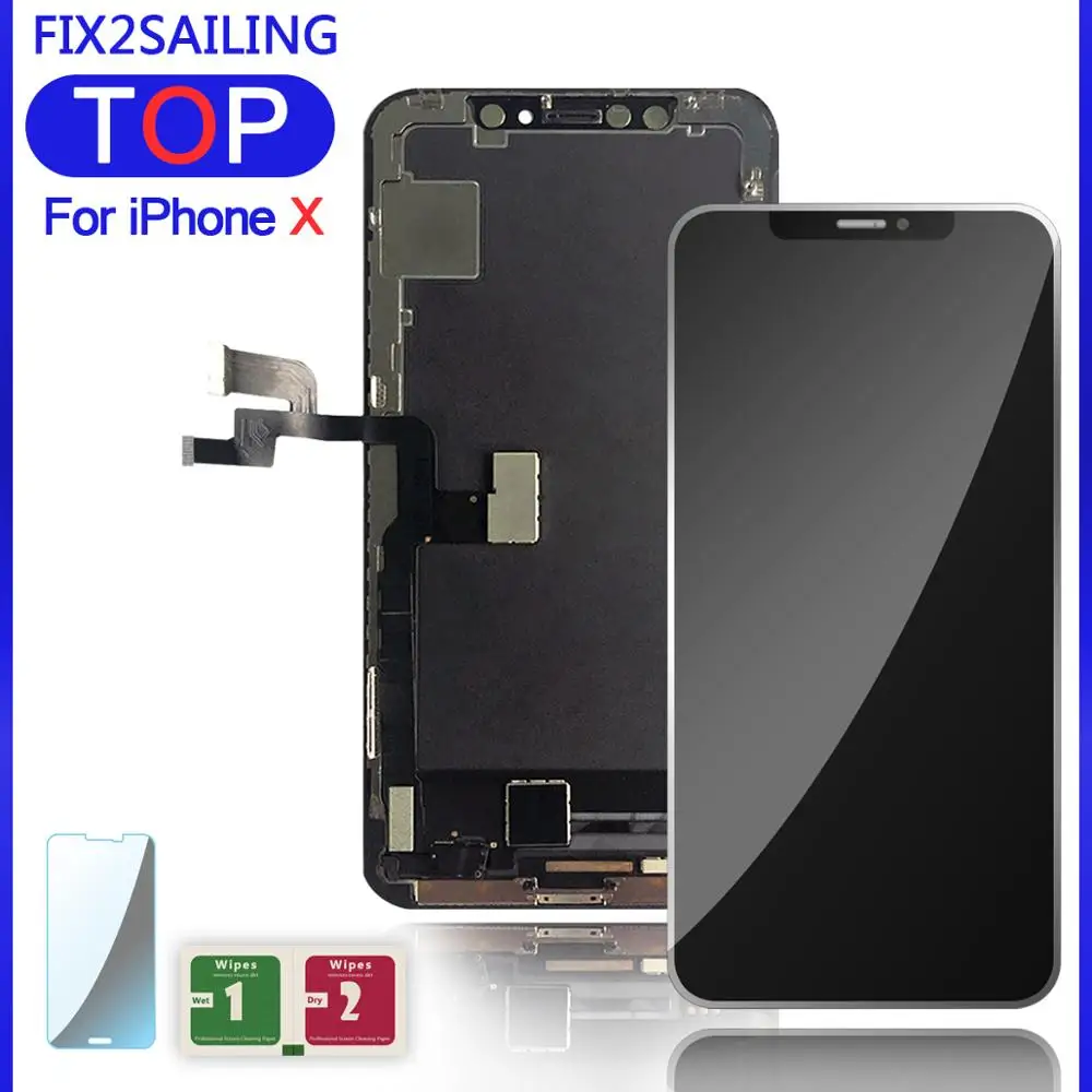 ЖК дисплей Super AMOLED с сенсорным экраном и дигитайзером в сборе для iPhone X 5 8 дюйма