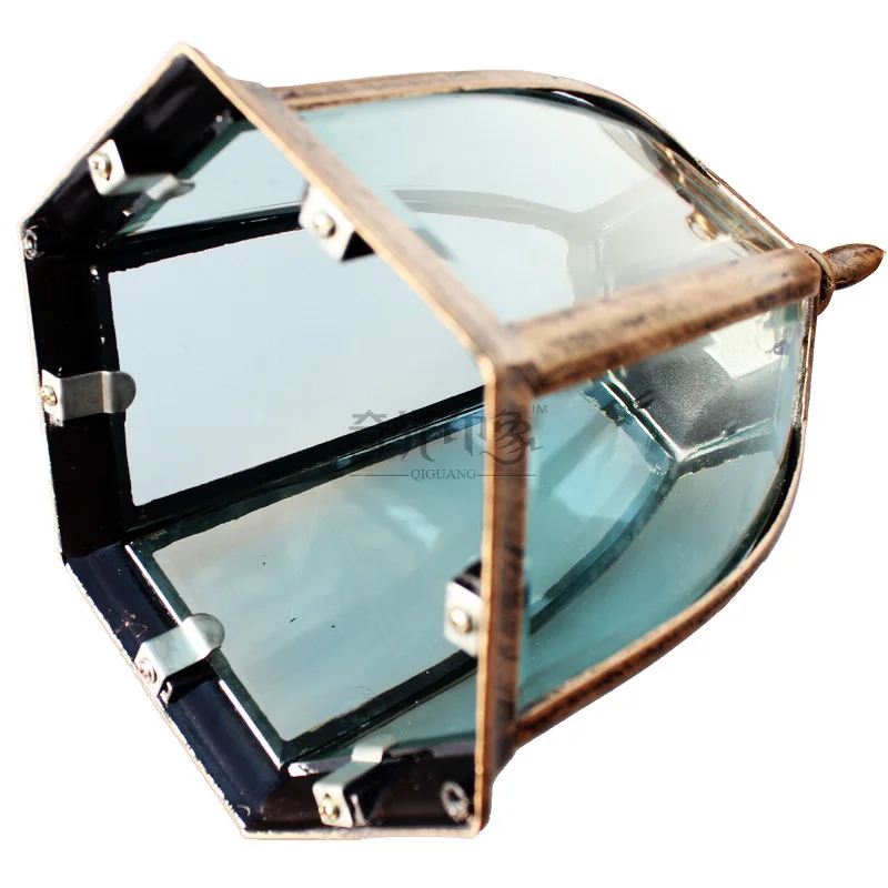 

Outdoor Vintage Pendant Light Lamparas Colgantes Droplight Aluminum Black and Brown Shade Outdoor Garden Pendant Luminaire Lamps