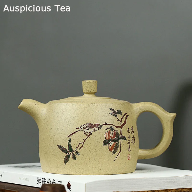 

370ml Chinese Yixing Purple Clay Teapots Raw Ore Section Mud High Capacity Tea Pot Home Filter Zisha Kettle Tea Ceremony Teaware