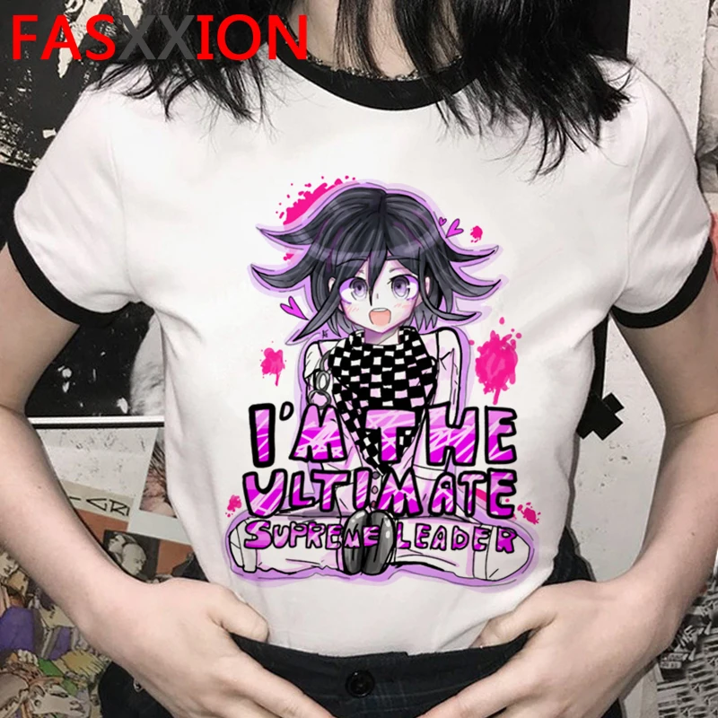 Ouma kokichi danganronpa Летняя мужская парная Повседневная Винтажная Футболка ulzzang