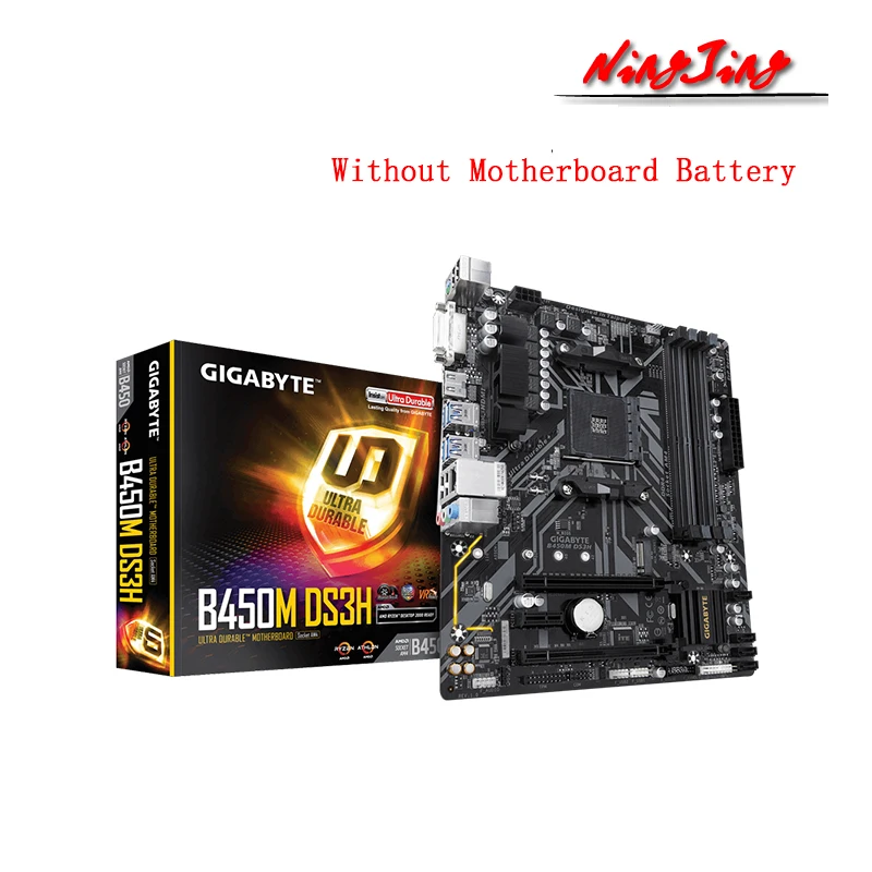 Материнская плата Gigabyte GA B450M DS3H Micro ATX AMD B450 4 DDR4 USB 3 1 Gen1 64G m.2 слот двухканальный