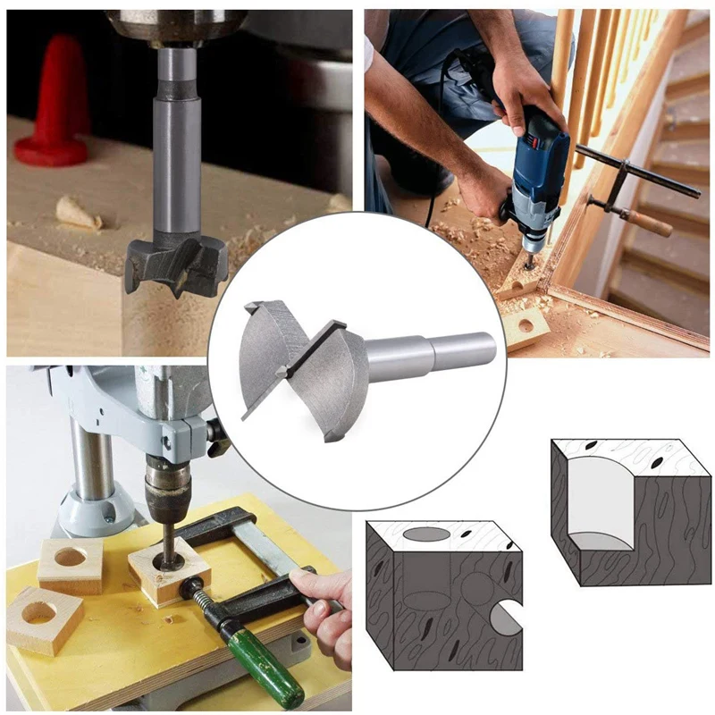 

19 Piece Wood Drill Bit (10-40 Mm) Drill Bit Set for Flat Bottom Blind Holes Drill Bit Set for Round Shank Wood Tools