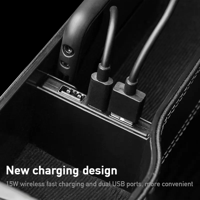 Car Seat Gap Storage Box Interior Auto Dual USB Charger Wireless Charging Side Organizer Automobiles Goods Accessories | Автомобили и