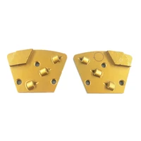 top qaulity rhombus segments three quarter pcd grinding shoes grinding plate for removing mastic and thicker epoxy 12pcs