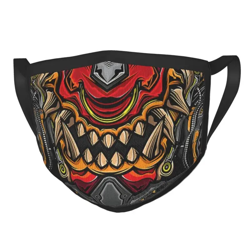 

Robotic Demon With Gas Mask Men Women Anti Haze Oni Hannya Monster Mask Protection Cover Respirator Reusable Mouth Muffle