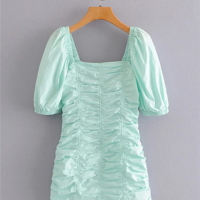 Звездное модное женское платье Za лето 2020 повседневное тонкое с квадратным