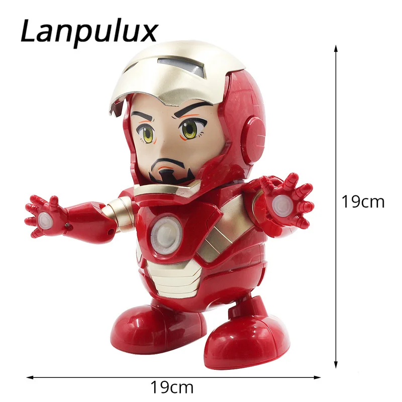 Lanpulux Железный Человек Робот Детская лампа Marvel светодиодный светильник s музыка танец детский ночной Светильник s креативный светильник