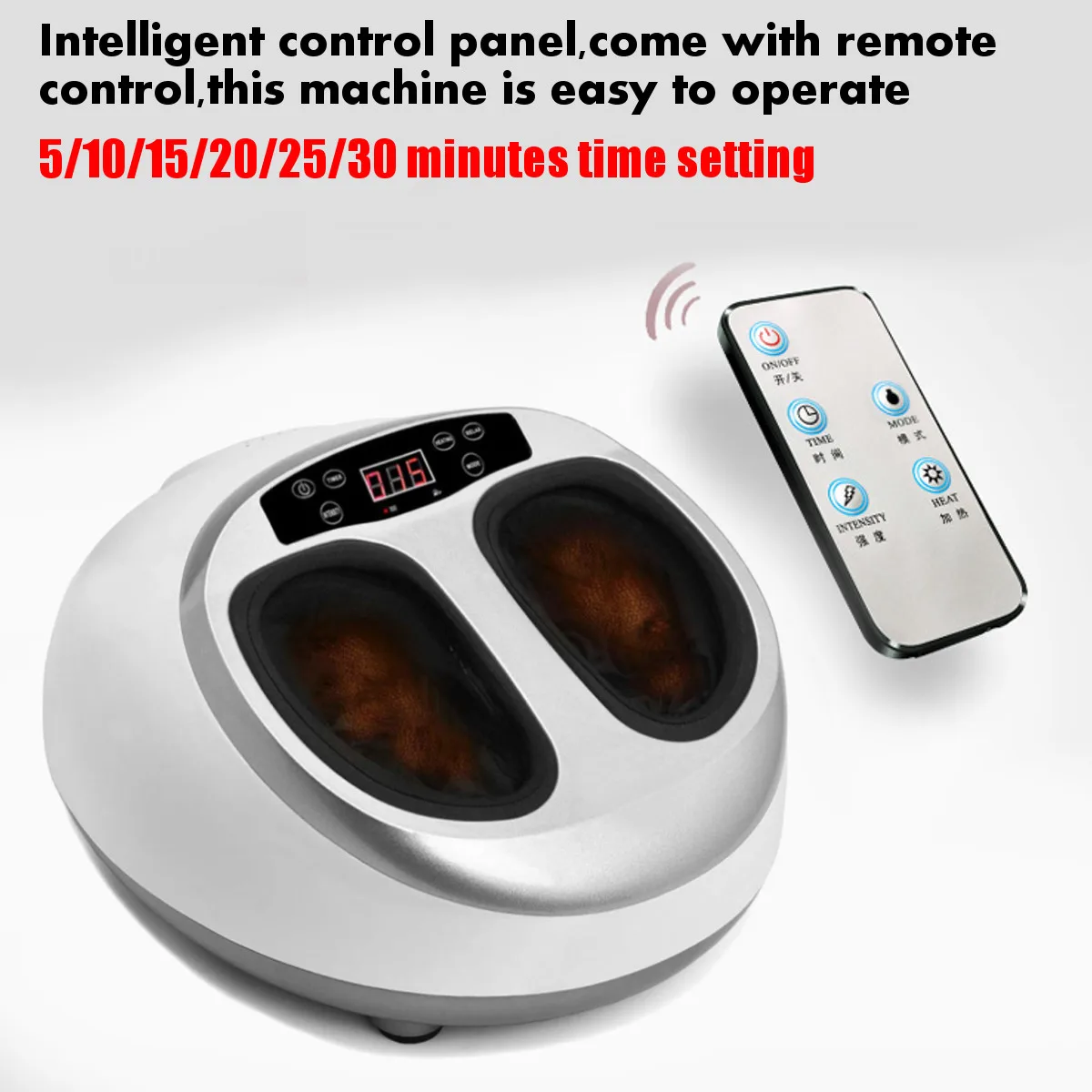 Электрический массажер для ног с подогревом и давлением воздуха 220 В | Красота