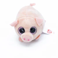 new ty beanie boos big eyes 4 inch 10 cm pendant pink pig plush dolls collectible stuffed toy boy girl child birthday gift