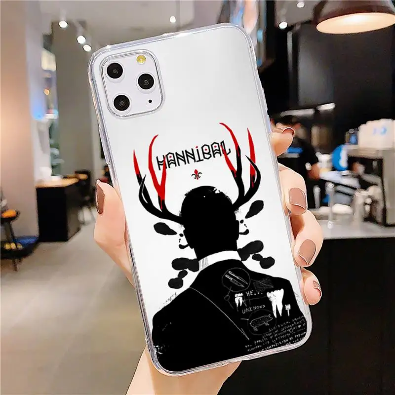 

Fashion TV Series Hannibal Phone Case Transparent soft For iphone 5 5s 5c se 6 6s 7 8 11 12 plus mini x xs xr pro max