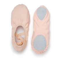 ushine quality pink professional ballerina split sole canvas dance gymnastics kids yoga ballet flats children dance shoe woman