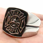 Мужской Пожарный элемент из нержавеющей стали Размер 7-12