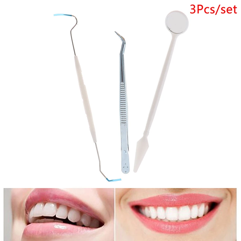 3Pcs/Lot Teeth Tartar Scraper Mouth Mirror Dentists Pick Tool Stainless Steel Dental Tool Kit Teeth Scaler For Teeth Kit