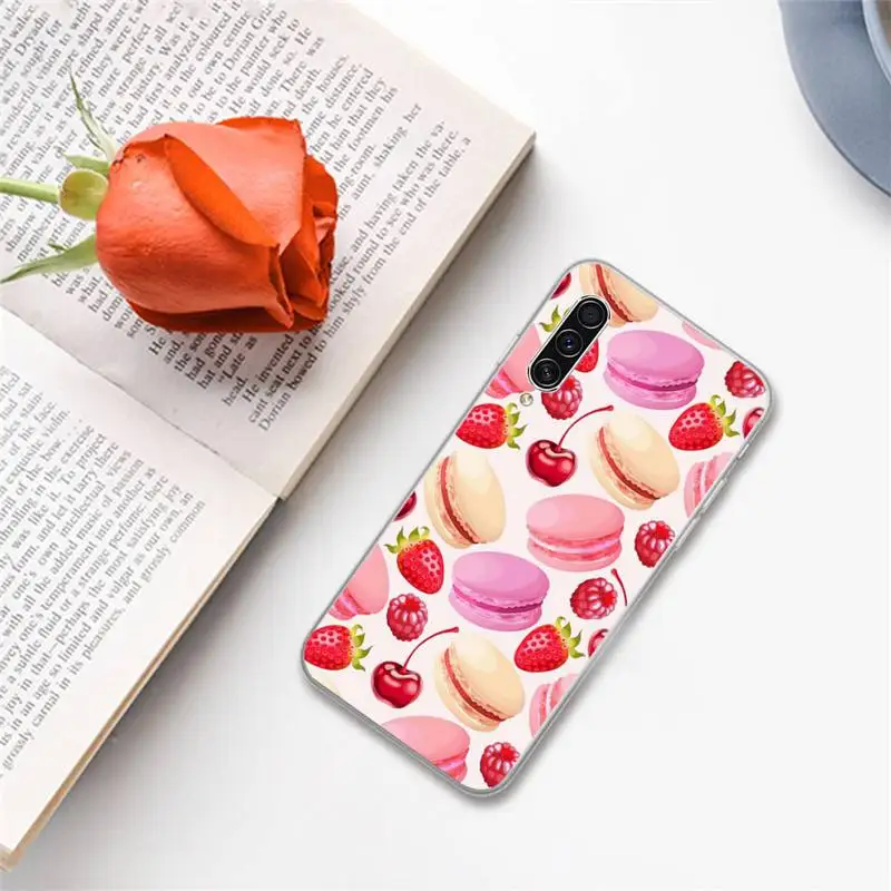 

Dessert ice cream Macaron Food Phone Cases For Samsung A S M Note 9 10 20 fe 21 71 30 ultra plus 5g 11 31 51 s